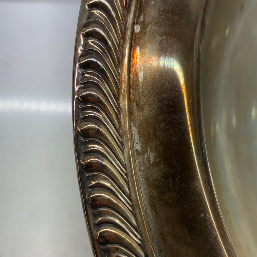 Vintage Silver-Toned Covered Serving Bowl - Picture 4 of 6
